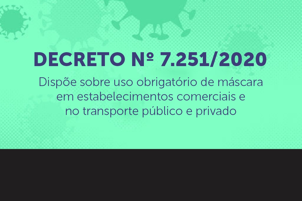 DECRETO MUNICIPAL Nº 7.251/2020 DETERMINA USO OBRIGATÓRIO DE MÁSCARA EM ECOPORANGA
