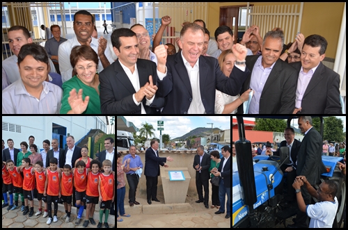 O Governador Inaugura a reconstrução da Escola “Daniel Comboni”.
