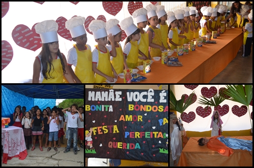 A Escola Dr. Bolívar de Abreu realiza homenagem para o Dia das Mães.